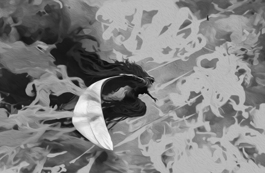 Malenia Black and white – Free Download of an Elden Ring Wallpaper of Malenia in 4k - for mobile, desktop and tablet