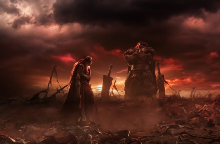 Malenia VS Radahn - Free Download of an Elden Ring Wallpaper of Malenia VS Radahn in 4k - for mobile, desktop and tablet