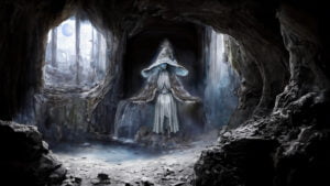 Ranni dans sa grotte – fond d’écran Elden Ring en 4K pour mobile et ordinateur