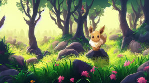 Eevee – Pokémon Wallpaper in 4K for mobile and desktop Evoli - fond d'écran Pokémon en 4K pour mobile et ordinateur