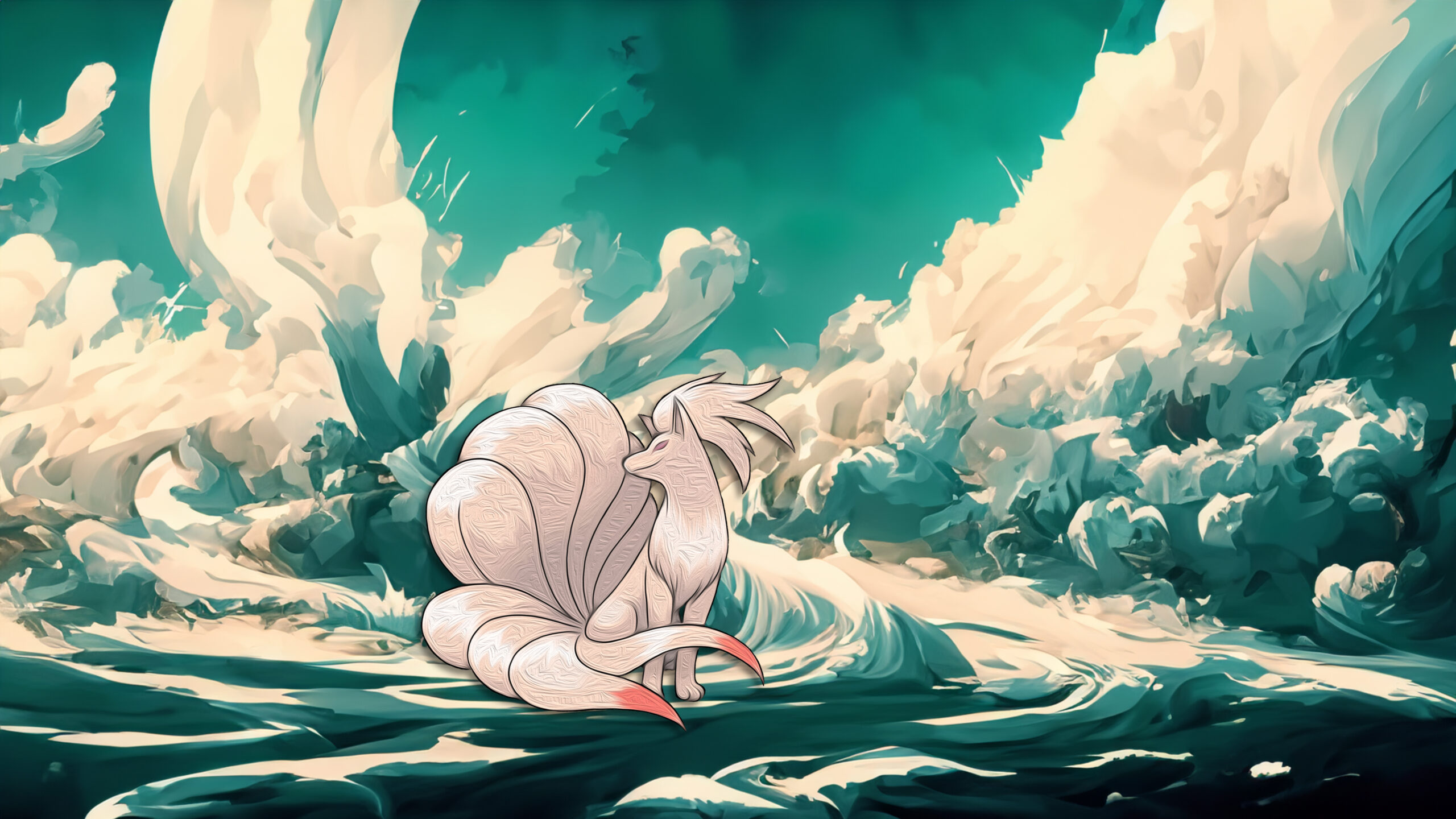 Ninetales - Free Download of a Pokémon Wallpaper of Ninetales in 4k - for mobile, desktop and tablet
