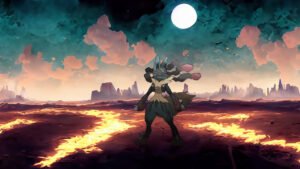 Méga-Lucario se dévoile sous sa facette la plus sombre dans ce fond d'écran Pokémon à couper le souffle Lucario – fond d’écran Pokémon en 4K pour mobile et ordinateur