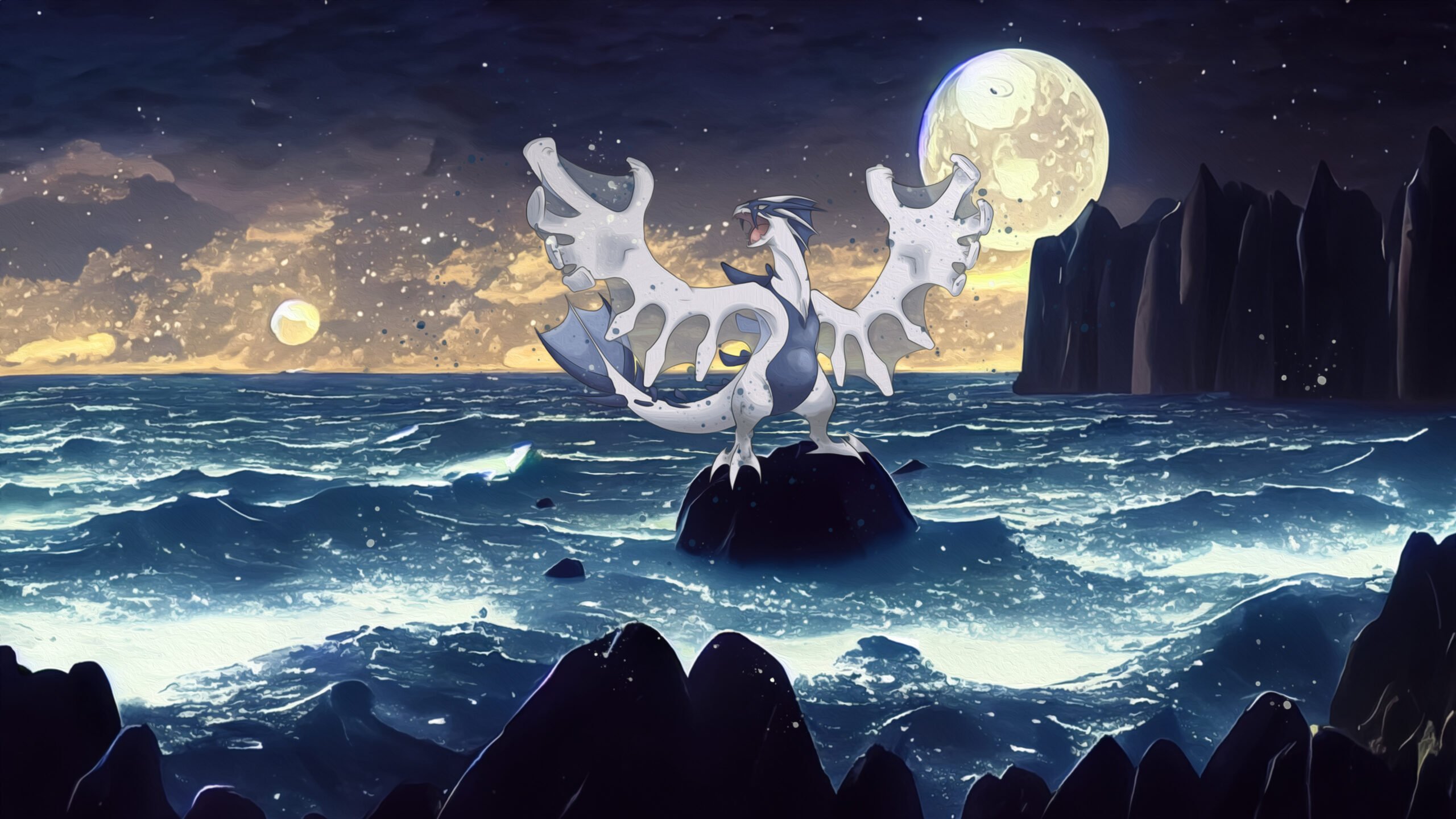 Dark Lugia – Free Download of a Pokémon Wallpaper of Lugia in 4k - for mobile, desktop and tablet
