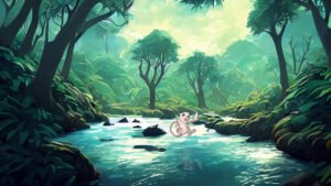 Cute Mew - Pokémon Wallpaper in 4K for mobile and desktop Cute Mew - Free Download of a Pokémon Wallpaper of Mew in 4k - for mobile, desktop and tablet