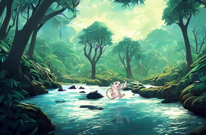 Mew mignon – fond d’écran Pokémon en 4K pour mobile et ordinateur