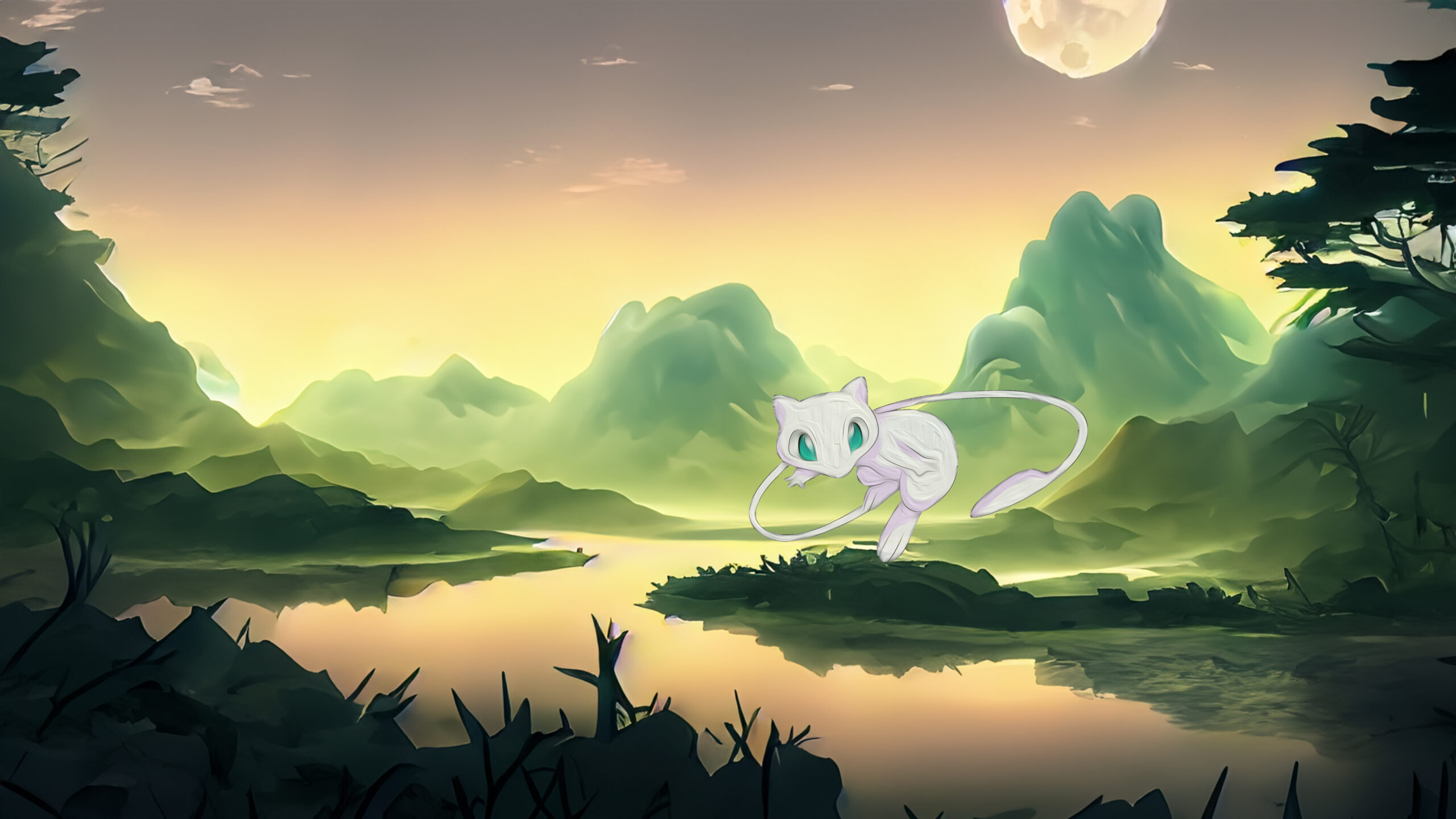 Mew - fond d'écran Pokémon en 4K pour mobile et ordinateur