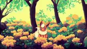 Laissez Pyroli égayer votre écran : Téléchargez le fond d'écran Pokémon irrésistiblement mignon Pyroli – fond d’écran Pokémon en 4K pour mobile et ordinateur