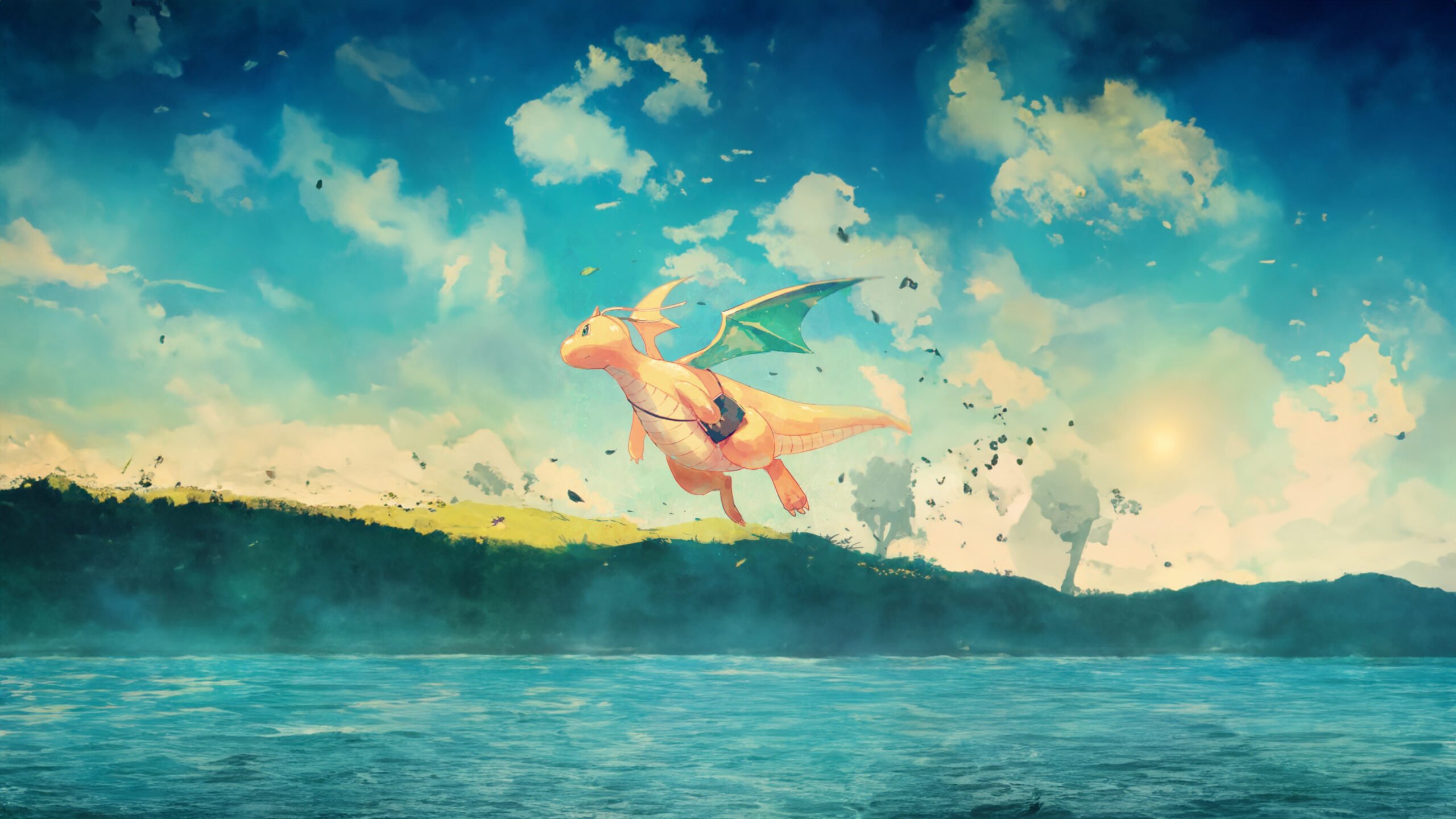 Dracolosse messager – fond d’écran Pokémon en 4K pour mobile et ordinateur