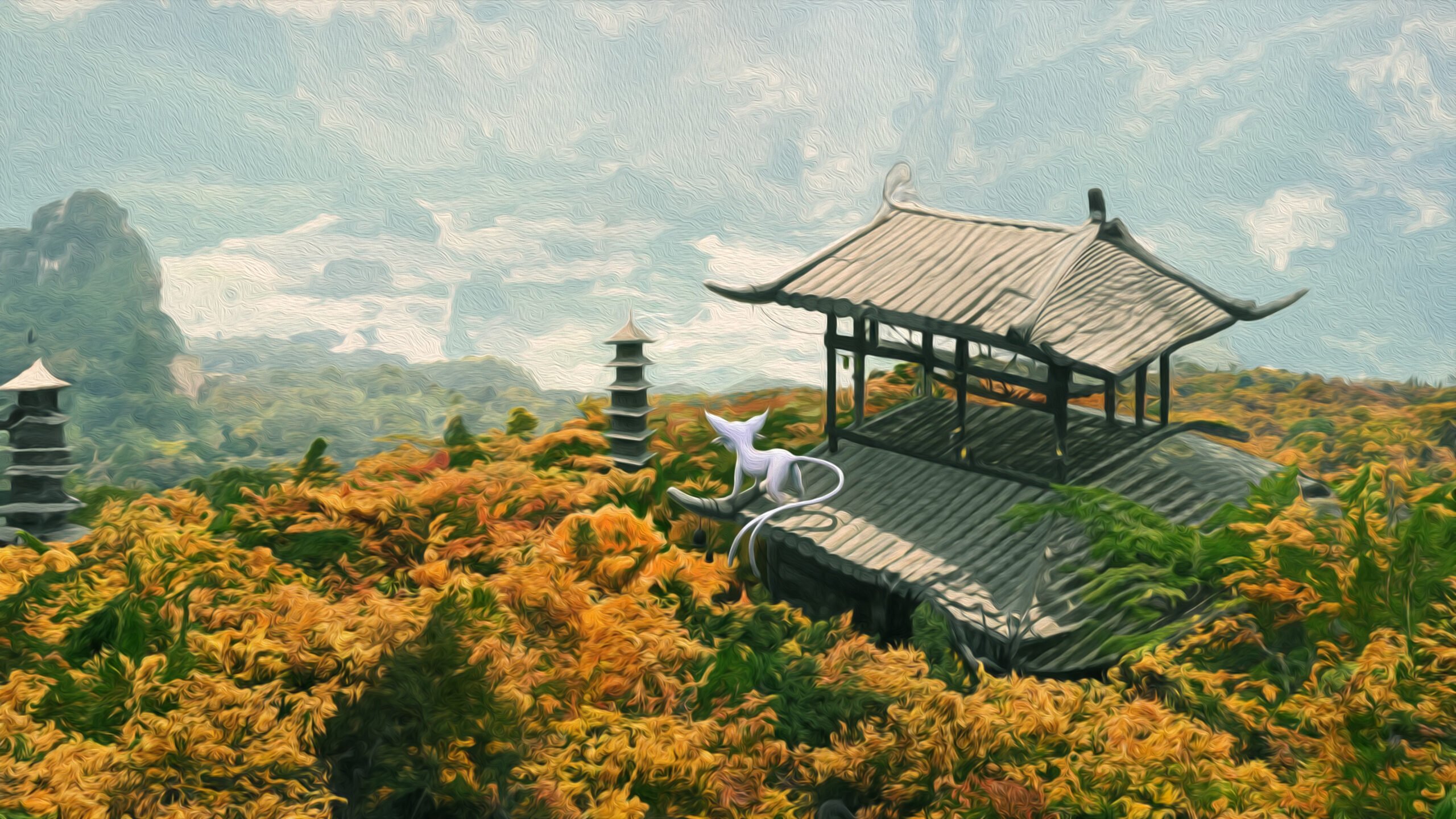 Mentali et la forêt – fond d’écran Pokémon en 4K pour mobile et ordinateur