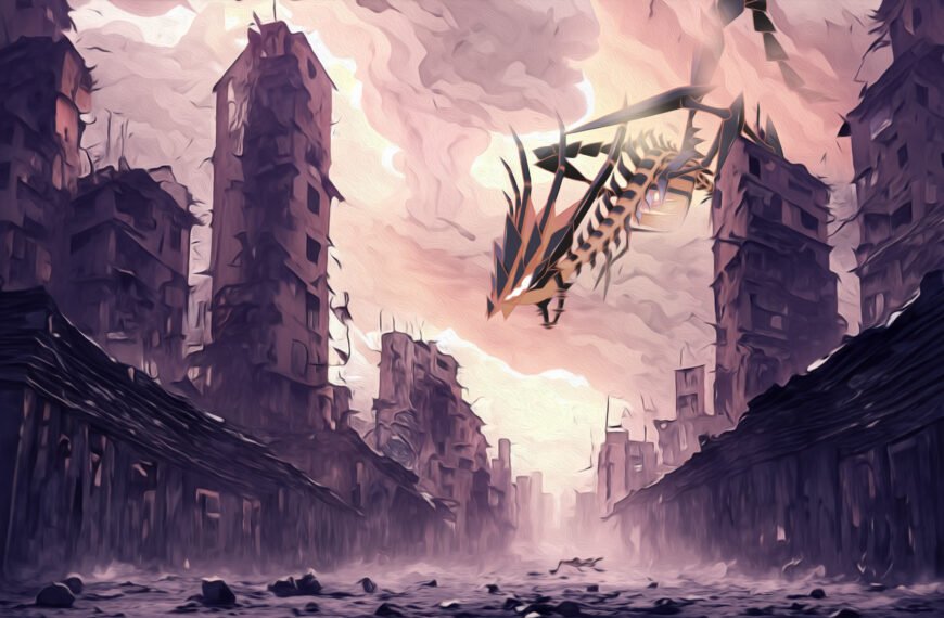 Ethernatos ravage une ville – fond d’écran Pokémon en 4K pour mobile et ordinateur