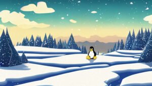 Fond d'écran Pingouin Linux - PC - Classique & Iconique façon peinture à l'huile et manga