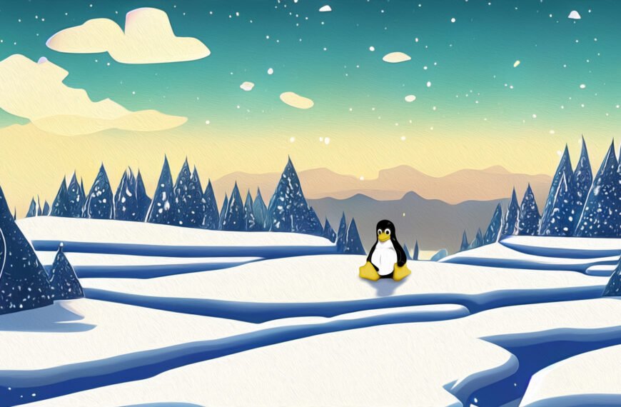 Fond d'écran Pingouin Linux - PC - Classique & Iconique façon peinture à l'huile et manga