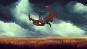 Mega Drattak blessé – fond d’écran Pokémon en 4K pour mobile et ordinateur