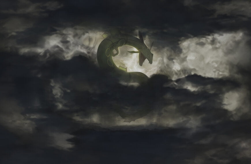 Rayquaza – fond d’écran Pokémon en 4K pour mobile (Iphone et Android) et ordinateur (PC et Mac)
