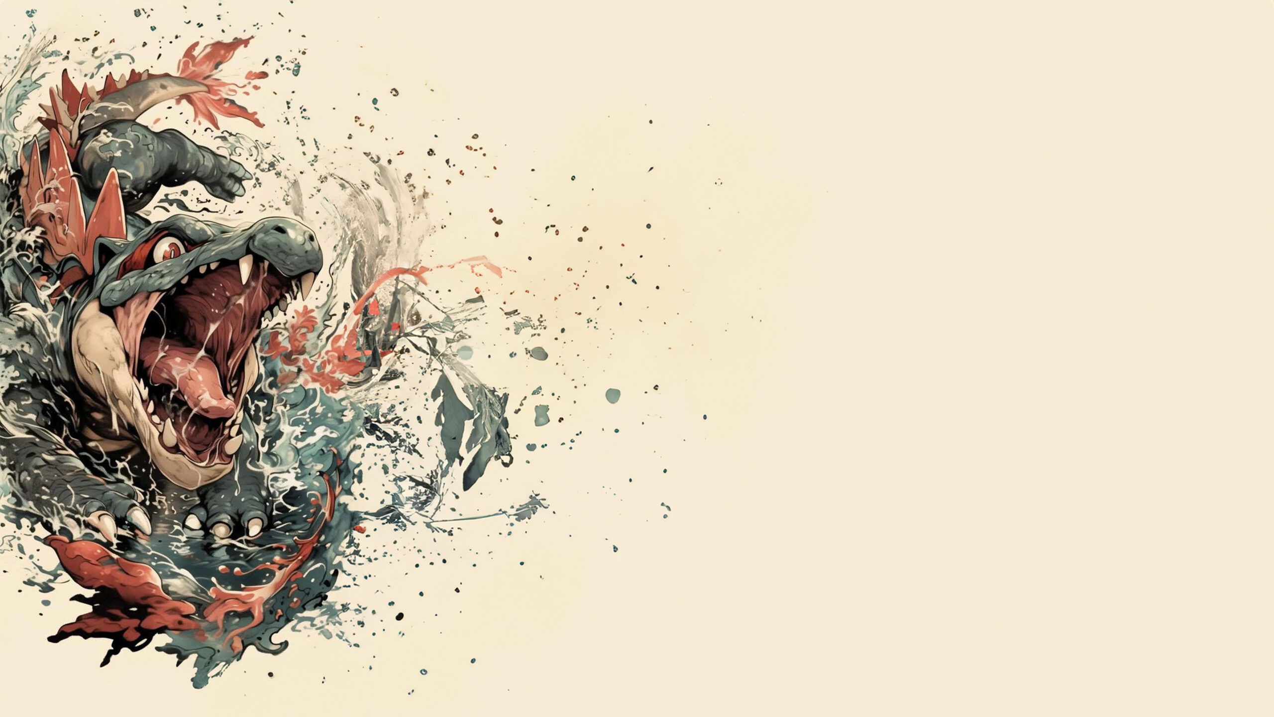 Fond d'écran Aligatueur Feraligatr wallpaper 4k free gratuit free pokémon pc mobile