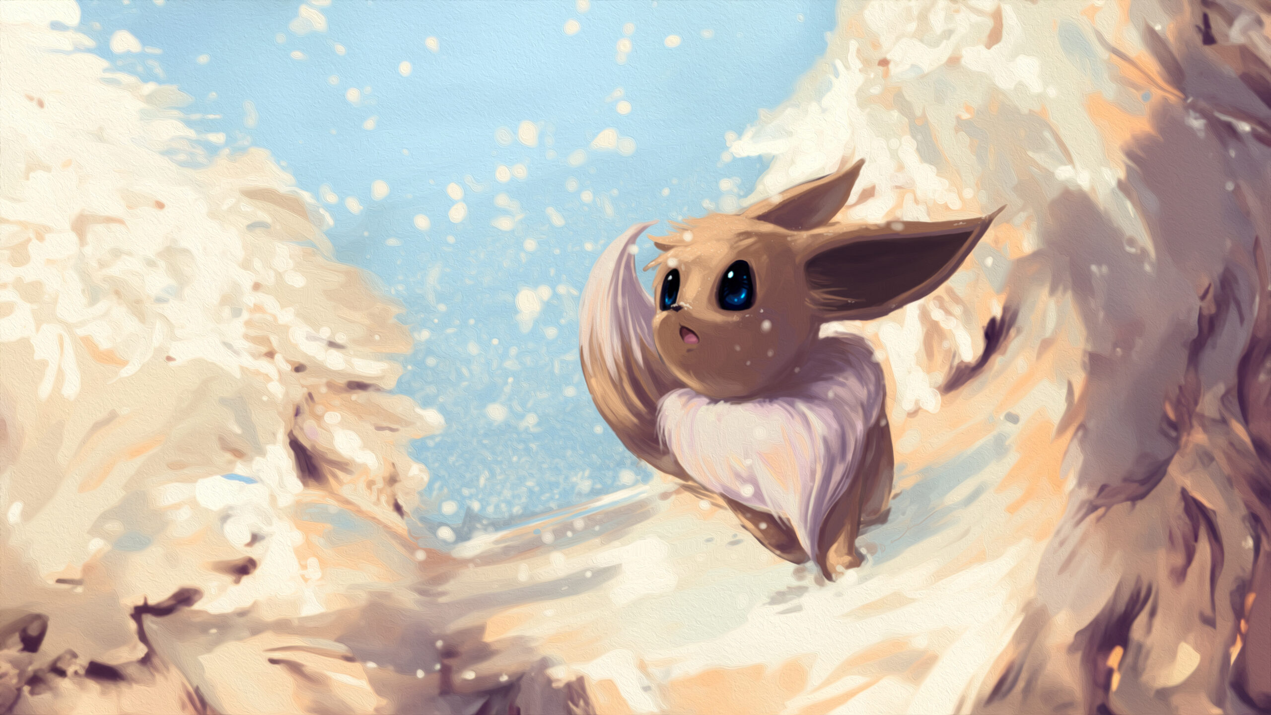 Eevee wallpaper 4k free gratuit pokémon pc mobile