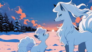 They only appear once at dawn… This Pokémon wallpaper froze the internet Alolan Vulpix & Alolan Ninetales wallpaper 4k free gratuit free pokémon pc mobile