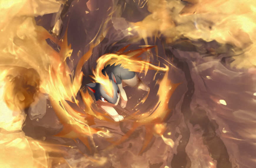 Fond d'écran Feurisson Quilava wallpaper 4k free gratuit pokémon pc mobile