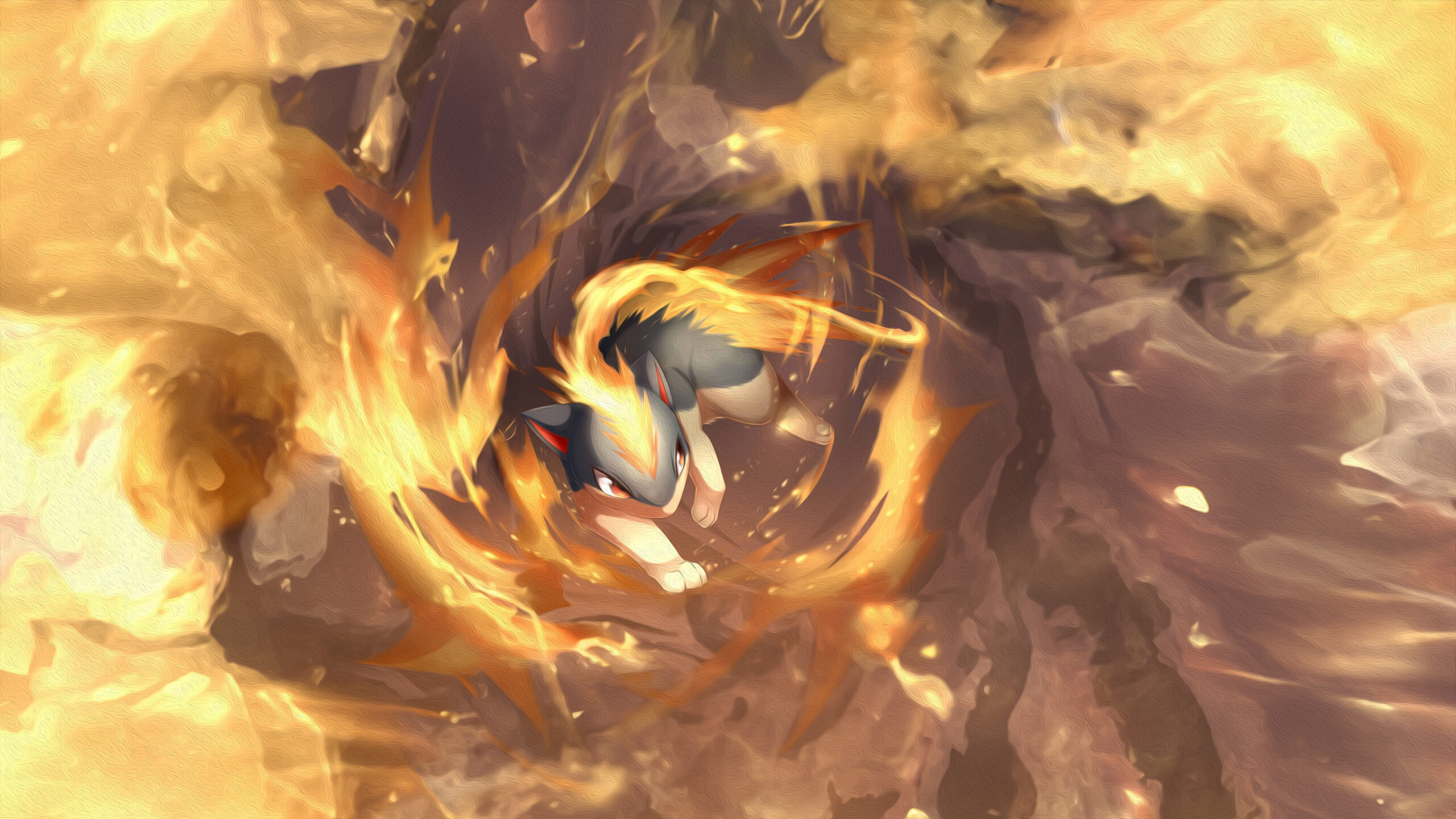 Quilava wallpaper 4k free gratuit pokémon pc mobile