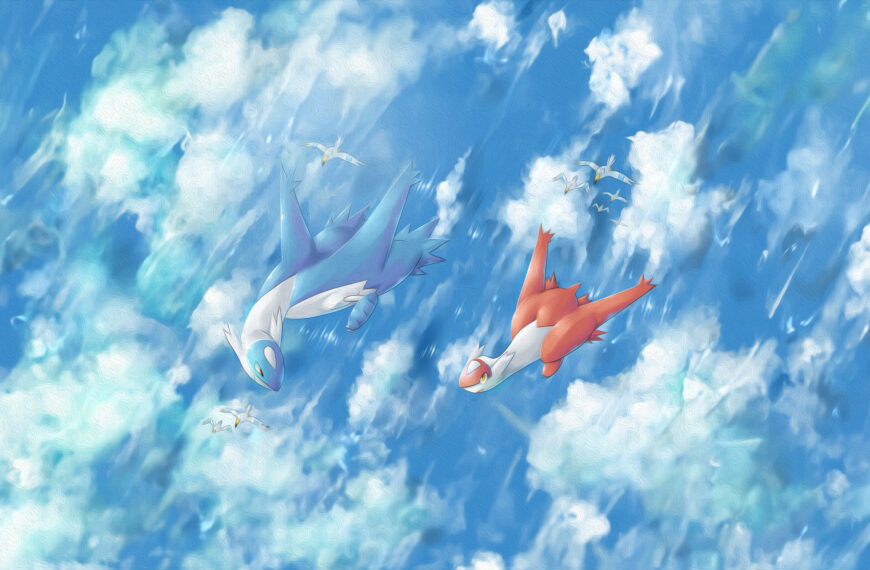 Fond d'écran Latios Latias wallpaper 4k free gratuit pokémon pc mobile